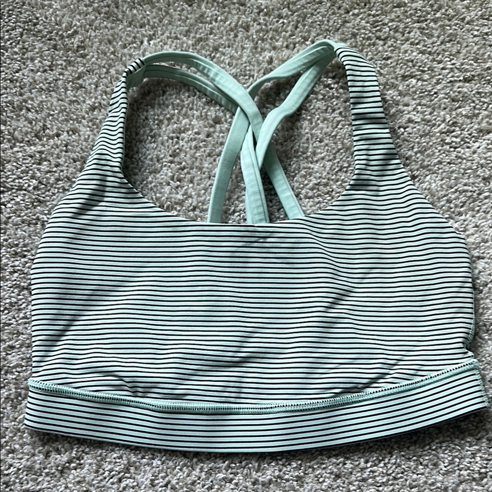 striped lulu sports bra